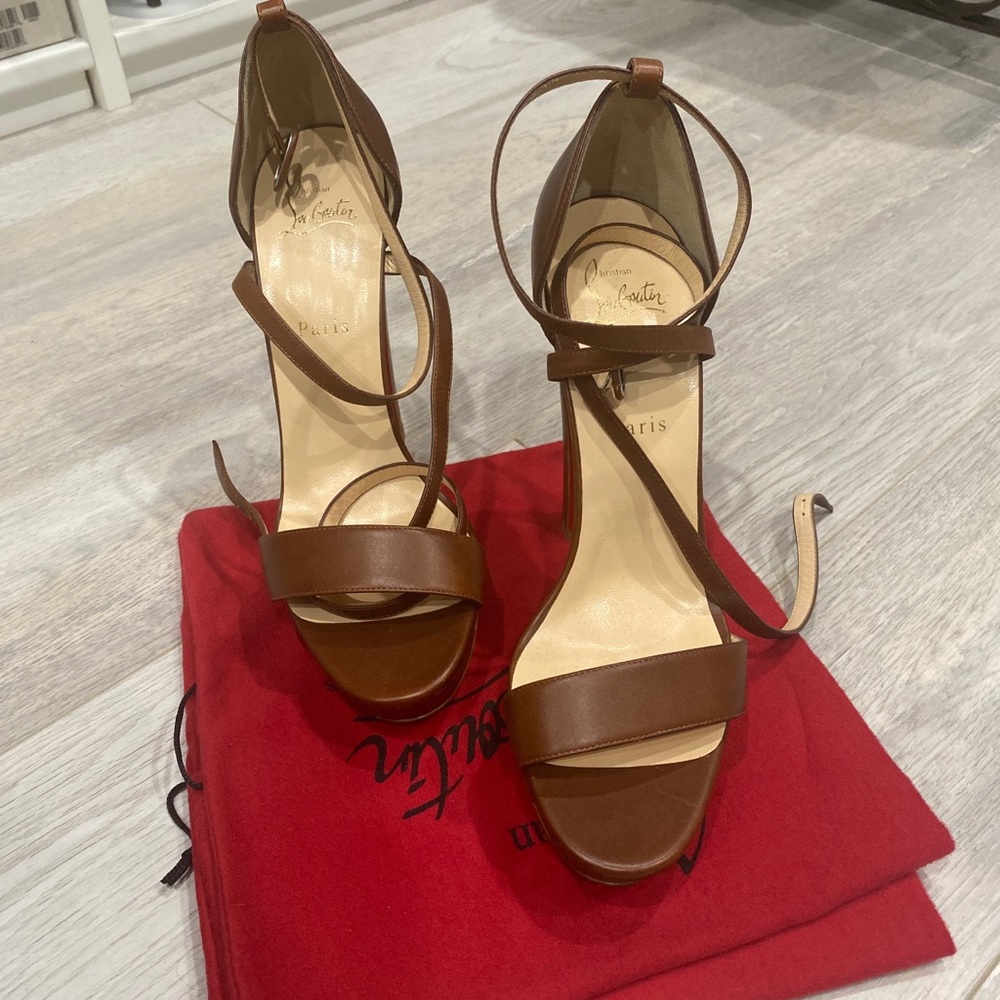 Christian Louboutin platform strappy heel